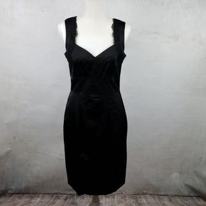Sexy Stretch Satin & Lace Cocktail Dress